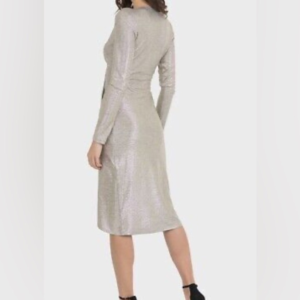 Joseph Ribkoff Silver Dress - Picture 3 of 9